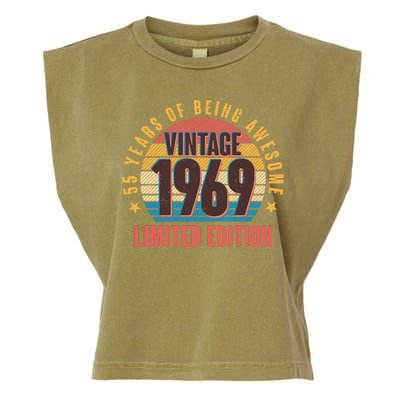 Vintage 1969 Birthday 55 Years Of Being Awesome Limited Edition Garment-Dyed Women's Muscle Tee