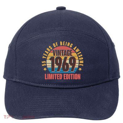 Vintage 1969 Birthday 55 Years Of Being Awesome Limited Edition 7-Panel Snapback Hat