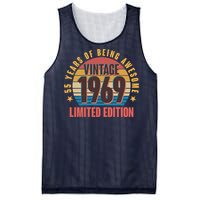 Vintage 1969 Birthday 55 Years Of Being Awesome Limited Edition Mesh Reversible Basketball Jersey Tank