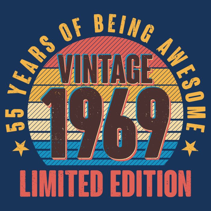 Vintage 1969 Birthday 55 Years Of Being Awesome Limited Edition Toddler Hoodie