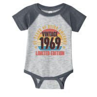 Vintage 1969 Birthday 55 Years Of Being Awesome Limited Edition Infant Baby Jersey Bodysuit