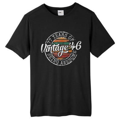 Vintage 1946 Bday Stamp 77th Birthday Gifts 77 Year Old Tall Fusion ChromaSoft Performance T-Shirt