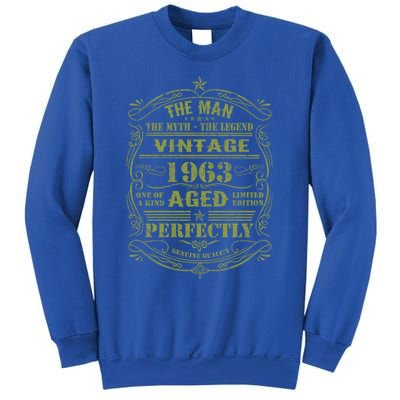 Vintage 1963 Birthday Gift The Myth Legends Gift Sweatshirt