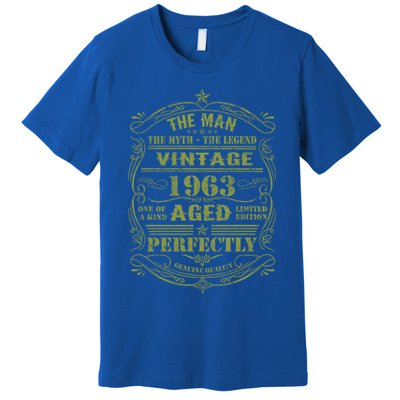 Vintage 1963 Birthday Gift The Myth Legends Gift Premium T-Shirt