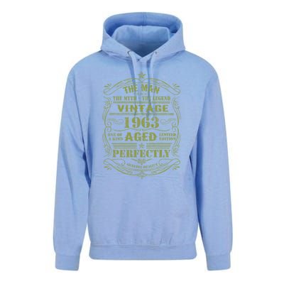 Vintage 1963 Birthday Gift The Myth Legends Gift Unisex Surf Hoodie