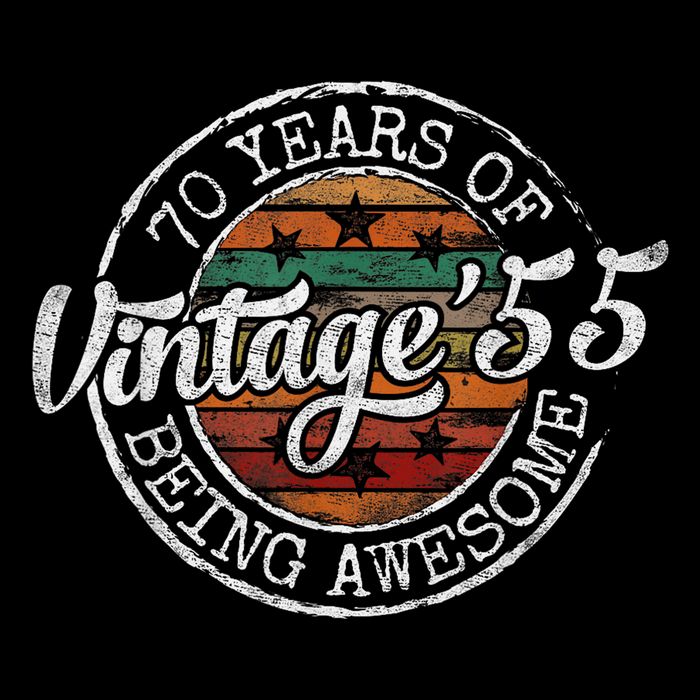 Vintage 1955 Bday Stamp 70th Birthday 70 Year Old Cooling Performance Crew T-Shirt