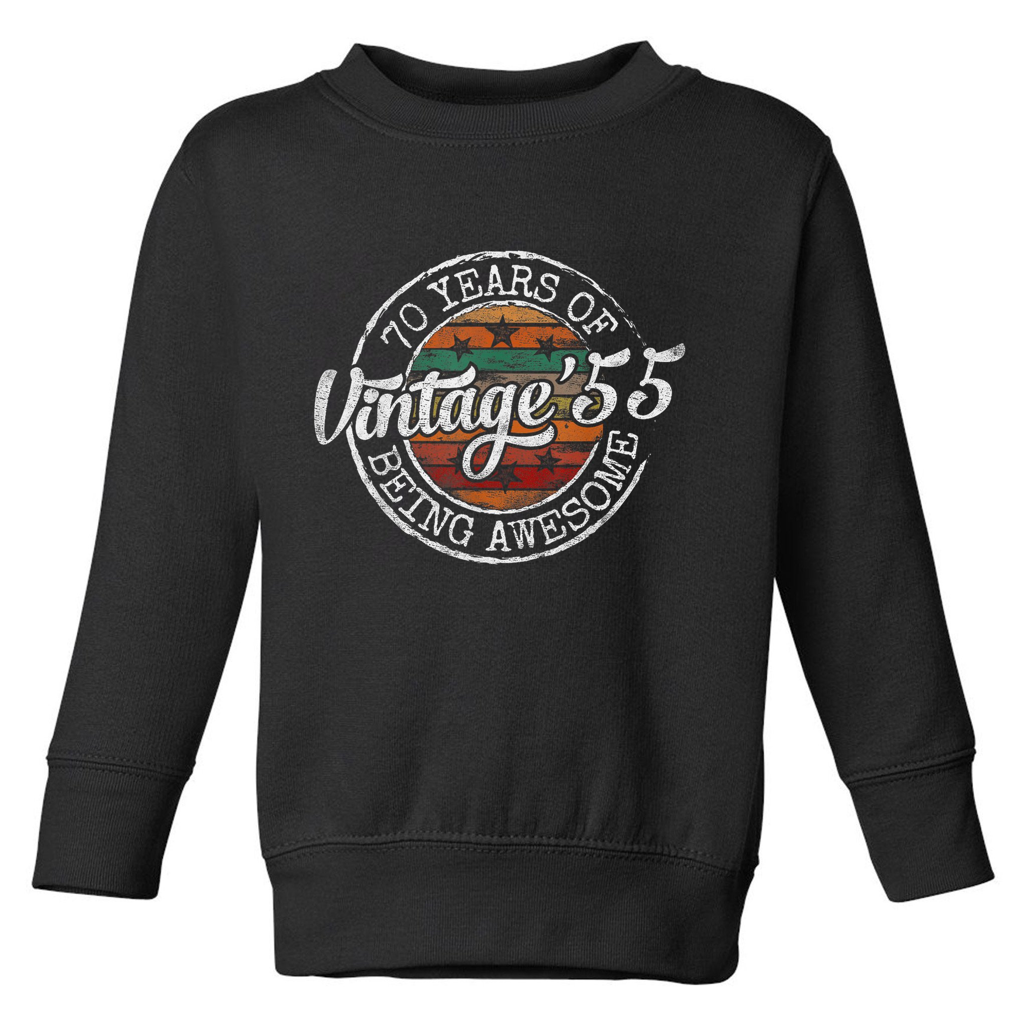 Vintage 1955 Bday Stamp 70th Birthday 70 Year Old Toddler Sweatshirt
