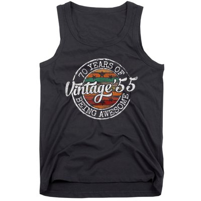 Vintage 1955 Bday Stamp 70th Birthday 70 Year Old Tank Top