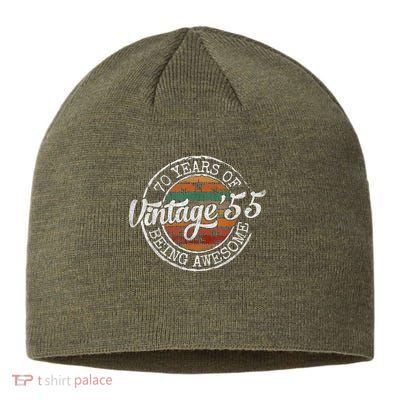 Vintage 1955 Bday Stamp 70th Birthday 70 Year Old Sustainable Beanie