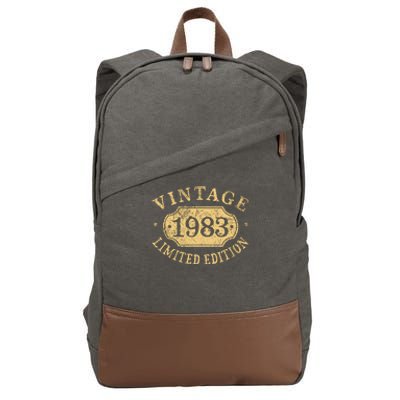 Vintage 1983 Birthday 39th Limited Edition Cotton Canvas Backpack