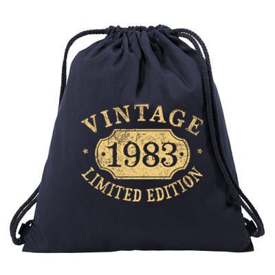 Vintage 1983 Birthday 39th Limited Edition Drawstring Bag