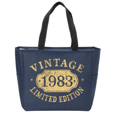 Vintage 1983 Birthday 39th Limited Edition Zip Tote Bag