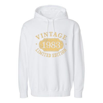 Vintage 1983 Birthday 39th Limited Edition Garment-Dyed Fleece Hoodie