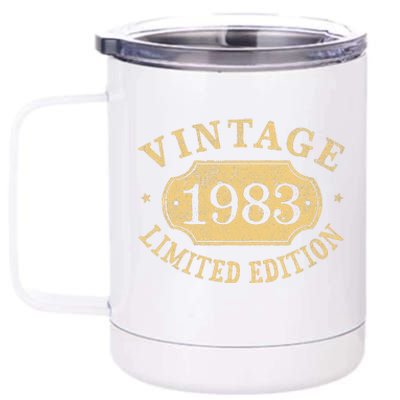 Vintage 1983 Birthday 39th Limited Edition 12 oz Stainless Steel Tumbler Cup