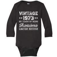 Vintage 1973 Being Awesome Limited Baby Long Sleeve Bodysuit