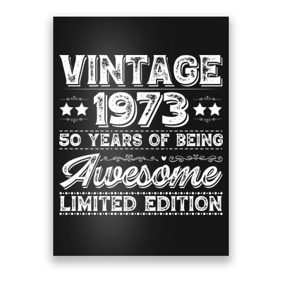 Vintage 1973 Being Awesome Limited Poster