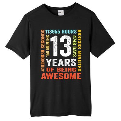 Vintage 13th Birthday Shirt Gift 13 Years Old Being Awesome Tall Fusion ChromaSoft Performance T-Shirt