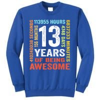 Vintage 13th Birthday Shirt Gift 13 Years Old Being Awesome Sweatshirt