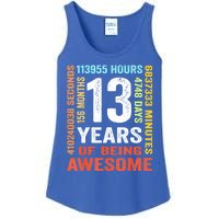 Vintage 13th Birthday Shirt Gift 13 Years Old Being Awesome Ladies Essential Tank