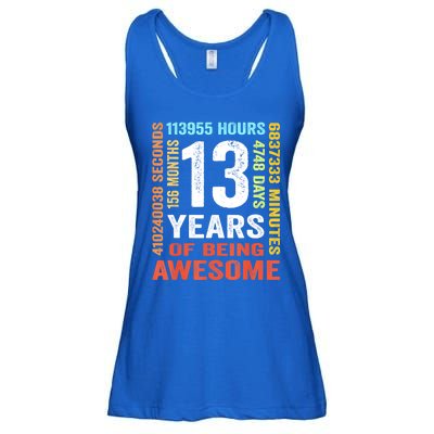 Vintage 13th Birthday Shirt Gift 13 Years Old Being Awesome Ladies Essential Flowy Tank