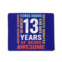 Vintage 13th Birthday Shirt Gift 13 Years Old Being Awesome Mousepad