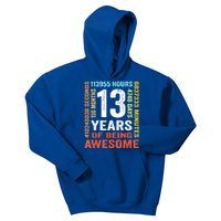 Vintage 13th Birthday Shirt Gift 13 Years Old Being Awesome Kids Hoodie