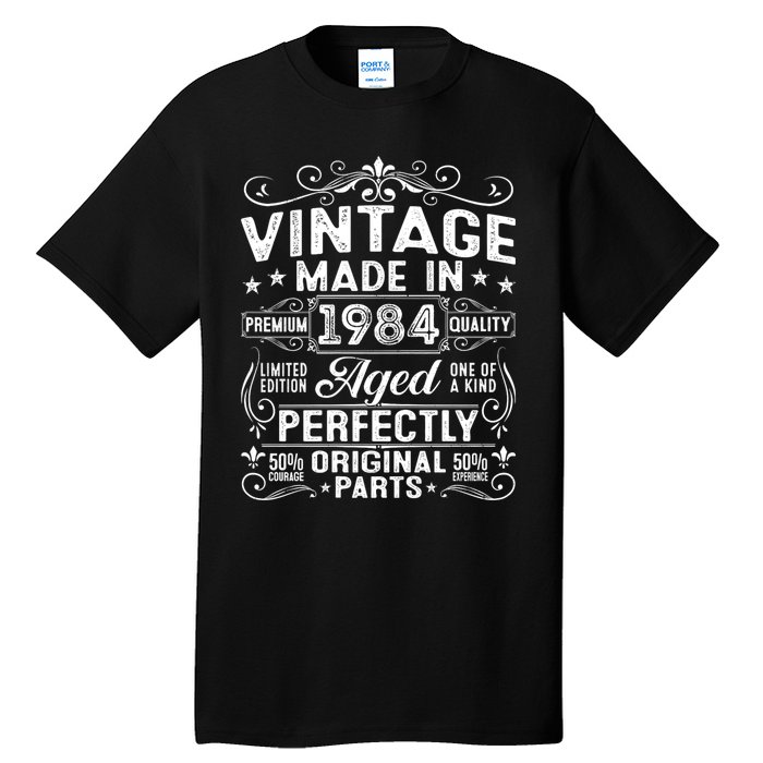 Vintage 1984 Bday 40 Year Old Retro 40th Birthday Gifts Tall T-Shirt