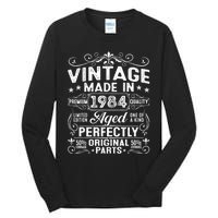 Vintage 1984 Bday 40 Year Old Retro 40th Birthday Gifts Tall Long Sleeve T-Shirt