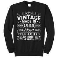 Vintage 1984 Bday 40 Year Old Retro 40th Birthday Gifts Tall Sweatshirt