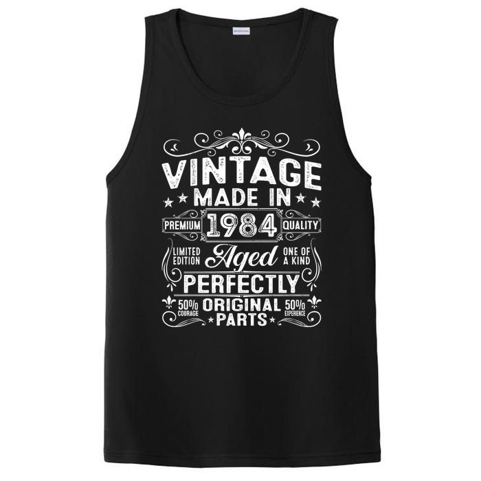 Vintage 1984 Bday 40 Year Old Retro 40th Birthday Gifts PosiCharge Competitor Tank