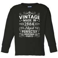 Vintage 1984 Bday 40 Year Old Retro 40th Birthday Gifts Toddler Long Sleeve Shirt