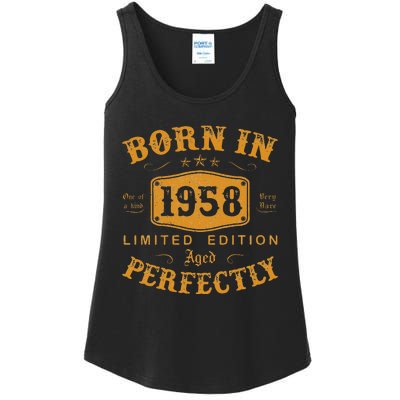 Vintage 1958 Birthday Celebration 65th Year Gift Ladies Essential Tank