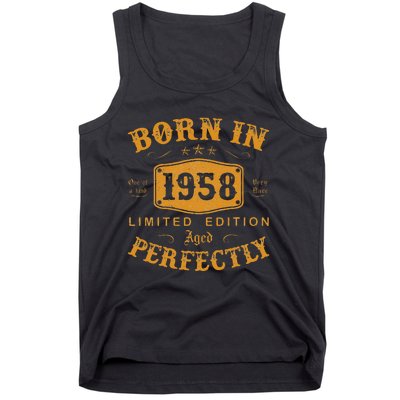 Vintage 1958 Birthday Celebration 65th Year Gift Tank Top