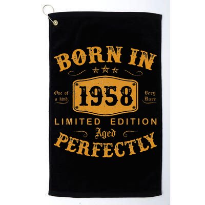 Vintage 1958 Birthday Celebration 65th Year Gift Golf Towel