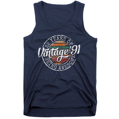 Vintage 1991 Bday Stamp 32nd Birthday Gifts 32 Year Old Tank Top