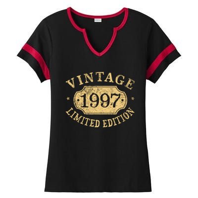 Vintage 1997 Birthday 25th Limited Edition Ladies Halftime Notch Neck Tee