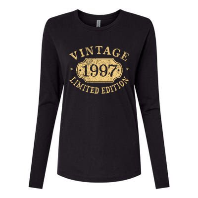 Vintage 1997 Birthday 25th Limited Edition Womens Cotton Relaxed Long Sleeve T-Shirt