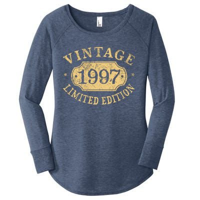 Vintage 1997 Birthday 25th Limited Edition Women's Perfect Tri Tunic Long Sleeve Shirt