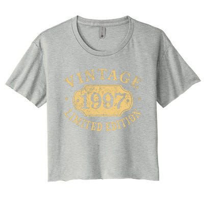 Vintage 1997 Birthday 25th Limited Edition Women's Crop Top Tee