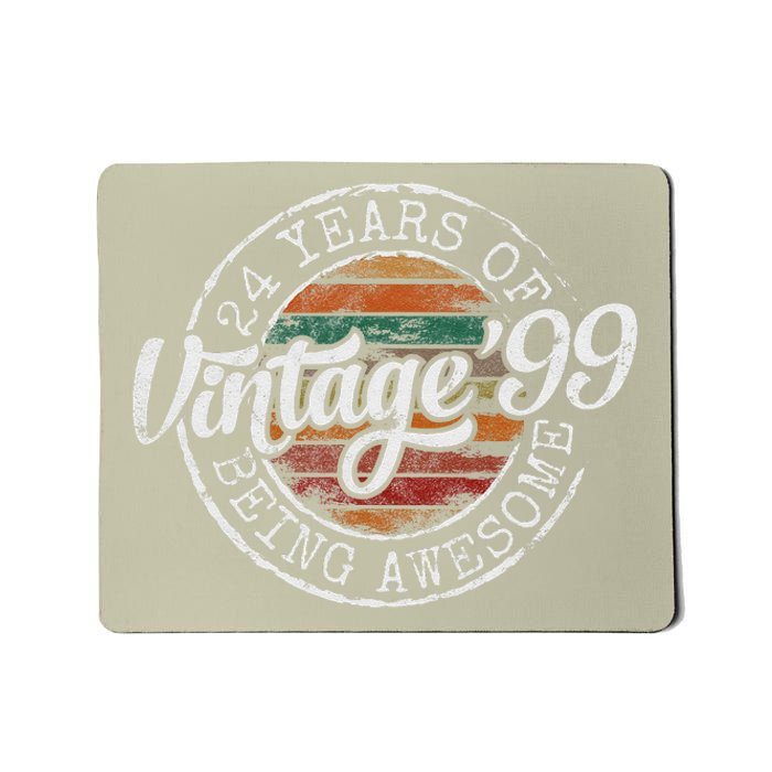 Vintage 1999 Bday Stamp 24th Birthday Gifts 24 Year Old Mousepad