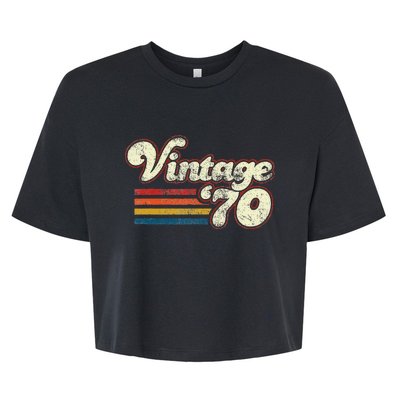 Vintage 1970 Birthday Bella+Canvas Jersey Crop Tee