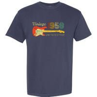 Vintage 1958 Birthday Gifts Guitar Lovers 65th Birthday Garment-Dyed Heavyweight T-Shirt