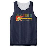 Vintage 1958 Birthday Gifts Guitar Lovers 65th Birthday Mesh Reversible Basketball Jersey Tank