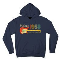 Vintage 1958 Birthday Gifts Guitar Lovers 65th Birthday Tall Hoodie