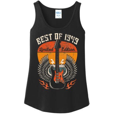 Vintage 1949 Birthday Gifts Guitar Lovers 75th Ladies Essential Tank