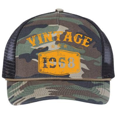 Vintage 1968 Birthday Gifts Retro Rope Trucker Hat Cap