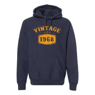 Vintage 1968 Birthday Gifts Premium Hoodie