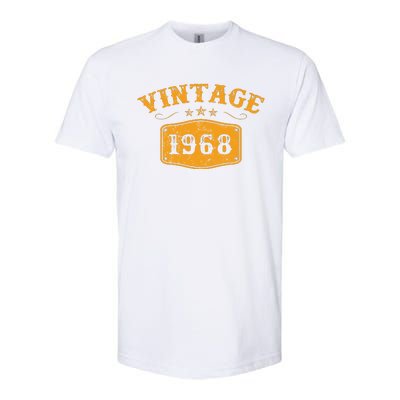 Vintage 1968 Birthday Gifts Softstyle® CVC T-Shirt