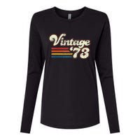 Vintage 1973 Birthday Womens Cotton Relaxed Long Sleeve T-Shirt