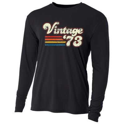 Vintage 1973 Birthday Cooling Performance Long Sleeve Crew